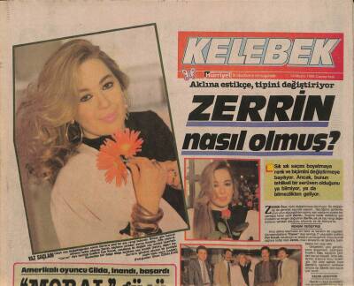 Hürriyet Gazetesi Kelebek Eki 14 Mayıs 1988 - Zerrin Özer Aklına Estikçe , Saçını Değiştiriyor GZ114531 - 1