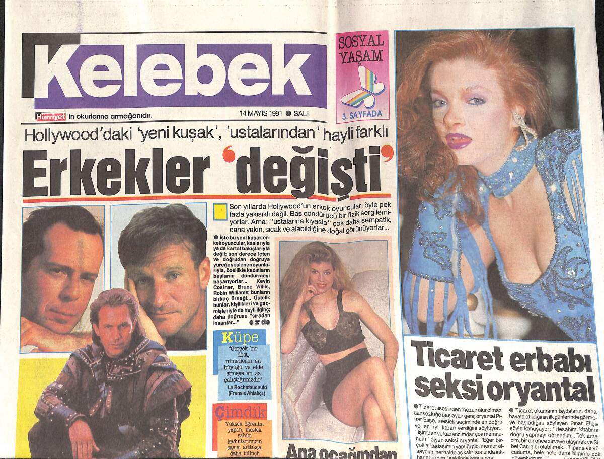 Hürriyet Gazetesi Kelebek Eki 14 Mayıs 1991 - Bilimsel Annelik - Süper Vali'ye Hodri Meydan GZ138043 - 1