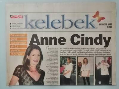 Hürriyet Gazetesi Kelebek Eki 14 Mayıs 1999 Ebru Şallı Tanıtım Yapıp İçini Döktü -GZ14993 - 1