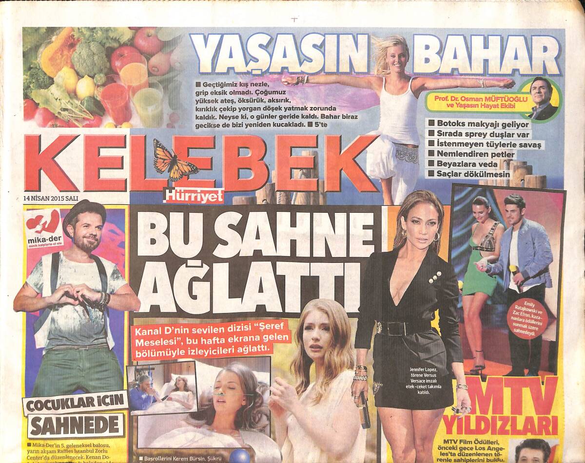 Hürriyet Gazetesi Kelebek Eki 14 Nisan 2015 - Kenan Doğulu Çocuklar İçin Sahnede GZ160213 - 1