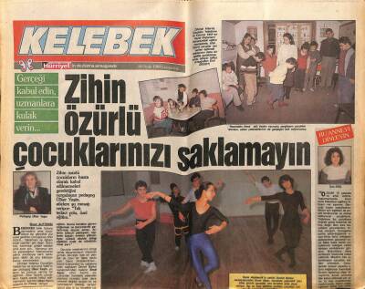 Hürriyet Gazetesi Kelebek Eki 14 Ocak 1989 - Zihin Özürlü Çocuklarınızı Saklamayın GZ75659 - 1