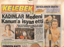 Hürriyet Gazetesi Kelebek Eki 14 Ocak 1990 - Kadınlar Medeni Kanuna İsyan Etti GZ63508 - 2