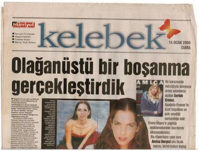Hürriyet Gazetesi Kelebek Eki 14 Ocak 2000 - Hollywoodun Hapis Kuşları GZ48027 - 1