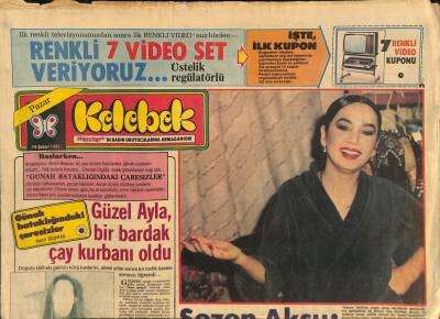 Hürriyet Gazetesi Kelebek Eki 14 Şubat 1982 - Sezen Aksu Ben de Becerdim GZ114045 - 1