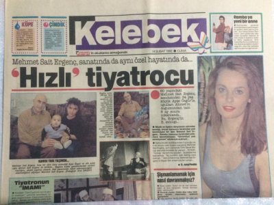 Hürriyet Gazetesi Kelebek Eki 14 Şubat 1992 - Emel Sayın Sezenin Öğüdüne Uydu GZ21724 - 1
