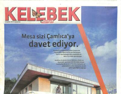 Hürriyet Gazetesi Kelebek Eki 14 Şubat 2015 - Gökselin Gecesi, Yataklı Açılış GZ107252 - 1