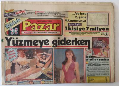 Hürriyet Gazetesi Kelebek Eki 14 Temmuz 1985 - Yüzmeye Giderken Yanımızda Neler Olmalı ... GZ22061 - 1