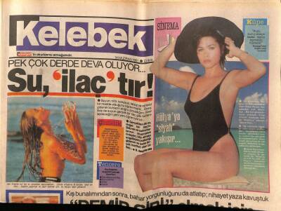 Hürriyet Gazetesi Kelebek Eki 14 Temmuz 1991 - Hülya Avşara Siyah Yakışır GZ75775 - 1