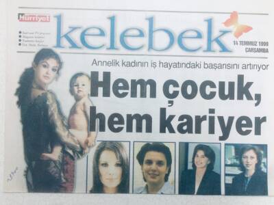 Hürriyet Gazetesi Kelebek Eki 14 Temmuz 1999 - Hem Çocuk Hem Kariyer GZ43394 - 1