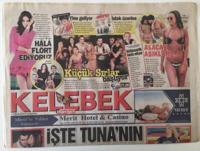 Hürriyet Gazetesi Kelebek Eki 14 Temmuz 2010 - Tuna Kiremitçinin Yeni Aşkı , Tuba Ünsal Hamile Mi ? GZ26941 - 1