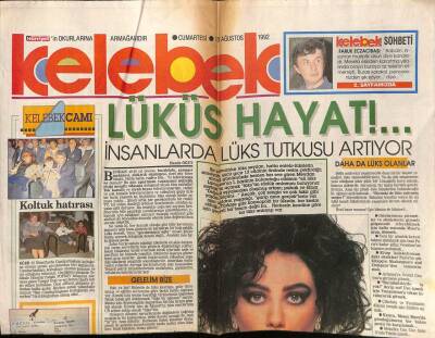 Hürriyet Gazetesi Kelebek Eki 15 Ağustos 1992 - Faruk Eczacıbaşı İle Sohbet GZ75874 - 1