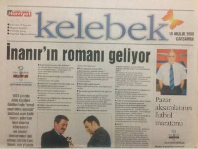 Hürriyet Gazetesi Kelebek Eki 15 Aralık 1999 - Kadir İnanırın Romanı Geliyor GZ35744 - 1