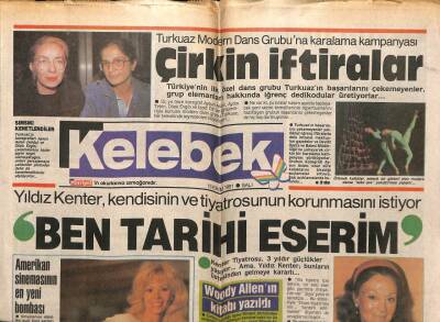Hürriyet Gazetesi Kelebek Eki 15 Ekim 1991 - Uğur Dündardan Kayahana Soru Yağmuru GZ63689 - 2