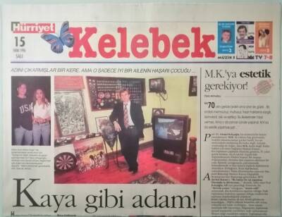 Hürriyet Gazetesi Kelebek Eki 15 Ekim 1996 Kaya Gibi Adam! -GZ37258 - 1