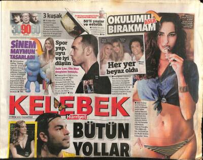 Hürriyet Gazetesi Kelebek Eki 15 Ekim 2012-Selçuk İnanla Anılan Ekin Tağal,Bodrum Yolunda Gördüğü Selçuk Tabelasının Fotoğrafını Twitterda Paylaştı GZ124608 - 1
