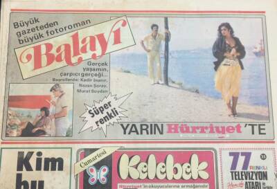 Hürriyet Gazetesi Kelebek Eki 15 Eylül 1984 Makarna İle Gelen Şöhret GZ36102 - 1