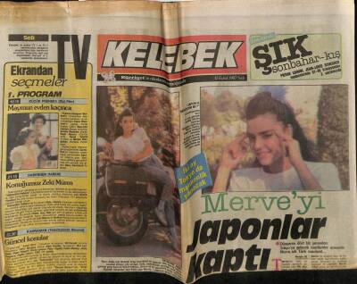 Hürriyet Gazetesi Kelebek Eki 15 Eylül 1987 - Barış Mançonun Yüzüğünden , Sandığına Kadar Herşey Antika GZ94234 - 1