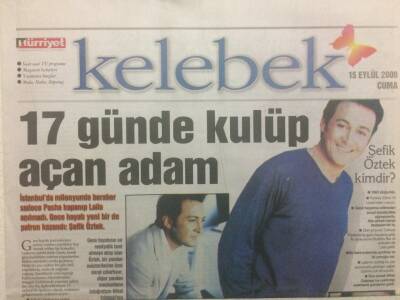 Hürriyet Gazetesi Kelebek Eki 15 Eylül 2000 - Aşk Üçgenlerinin Mekanı GZ35023 - 1