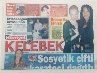 Hürriyet Gazetesi Kelebek Eki - 15 Eylül 2005 - Mehmet Urgancı Ve Zeynep Urgancı Boşanıyor GZ46696 - 1