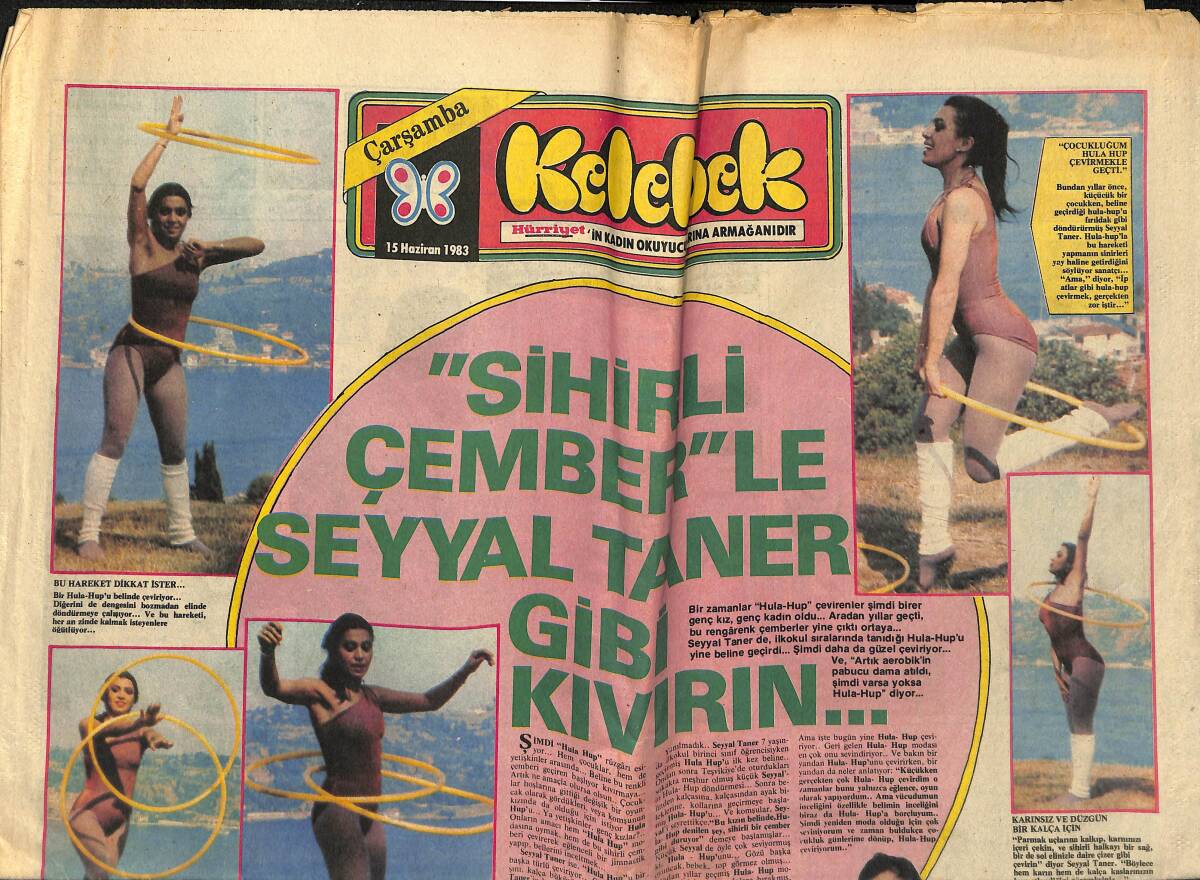 Hürriyet Gazetesi Kelebek Eki 15 Haziran 1983 - Seyyal Taner , Her Gün Bir Saat Kendini Dışarı Atıyor GZ152255 - 1