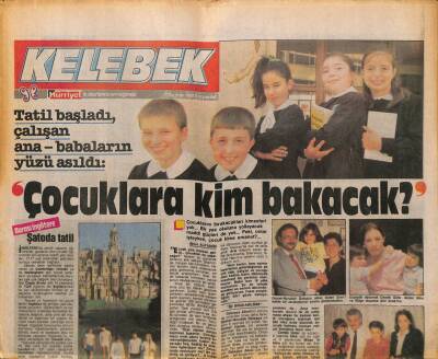 Hürriyet Gazetesi Kelebek Eki 15 Haziran 1988 - Anthony Quinnden Sağlığa Hizmet GZ93957 - 1