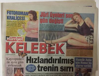 Hürriyet Gazetesi Kelebek Eki 15 Haziran 2004 - Hızlandırılmış Trenin Sırrı , Mehmet Ali Birandın Zor Belgeseli GZ20038 - 1
