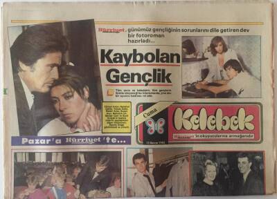 Hürriyet Gazetesi Kelebek Eki 15 Kasım 1985 - İngiliz Modasında Türk İmzası Rıfat Özbek GZ22465 - 1
