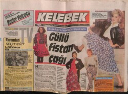 Hürriyet Gazetesi Kelebek Eki 15 Kasım 1987 - Çiğdem Tunç Ve Güllü Fistan GZ63625 - 1