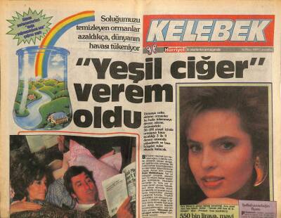 Hürriyet Gazetesi Kelebek Eki 15 Mart 1989 - Esra Sümerin Gözleri Aslında Kahverengi GZ113734 - 1