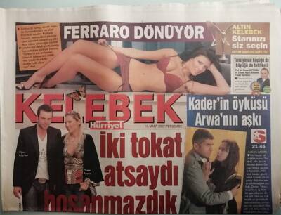 Hürriyet Gazetesi Kelebek Eki 15 Mart 2007 İki Tokat Atsaydı Boşanmazdık -GZ44363 - 2