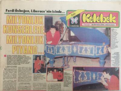 Hürriyet Gazetesi Kelebek Eki 15 Mayıs 1984 - Milyonluk Konserler Milyonluk Piyano GZ35200 - 1
