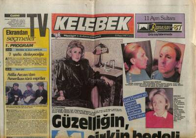 Hürriyet Gazetesi Kelebek Eki 15 Mayıs 1987 - Güzelliğin Çirkin Bedeli GZ61884 - 1