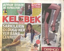 Hürriyet Gazetesi Kelebek Eki 15 Mayıs 2015 - Nilüfer Şarkıların Olduğu Her Yer Bana Cennet GZ100207 - 1