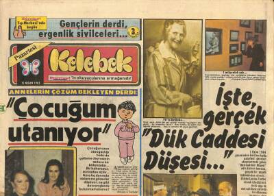 Hürriyet Gazetesi Kelebek Eki 15 Nisan 1985 - Ersan Erduranın İngiliz Melekleri GZ114189 - 1