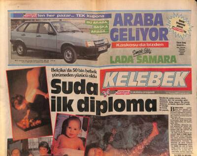 Hürriyet Gazetesi Kelebek Eki 15 Nisan 1989 - Emel Sayın Ekran İçin Hazırlanıyor GZ113702 - 1