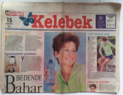 Hürriyet Gazetesi Kelebek Eki 15 Nisan 1997 - Bedende Bahar Temizliği Fazla Kilolara Veda ... GZ39094 - 1