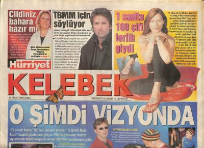 Hürriyet Gazetesi Kelebek Eki 15 Nisan 2005 - Mahsun Kırmızıgül TBMM İçin Söylüyor GZ115940 - 1