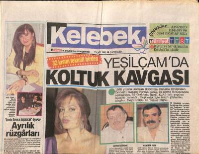 Hürriyet Gazetesi Kelebek Eki 15 Ocak 1992 - Türkan Şoray Çekildi , Tarık Akan İşini Bahane Etti GZ91002 - 1
