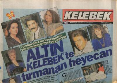 Hürriyet Gazetesi Kelebek Eki 15 Şubat 1987 - Altın Kelebekte Tırmanan Heyecan GZ63579 - 2