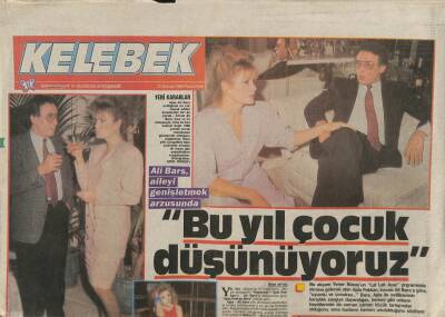 Hürriyet Gazetesi Kelebek Eki 15 Şubat 1988 - Ajda Pekkan Bu Yıl Çocuk Düşünüyoruz GZ113775 - 1