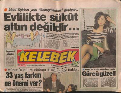 Hürriyet Gazetesi Kelebek Eki 15 Şubat 1990 - Münir Özkul Mutluluğu Buldu GZ63412 - 1