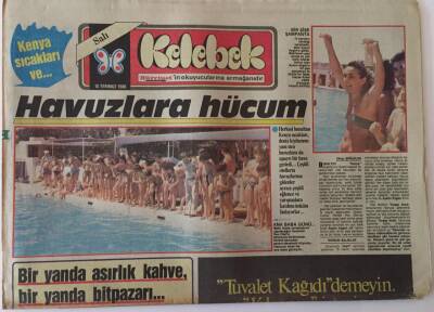 Hürriyet Gazetesi Kelebek Eki 15 Temmuz 1986 - Bir Yandan Asırlık Kahve,Bir Yandan Bitpazarı Tarihi Çınaraltı Kahvesi GZ18446 - 1