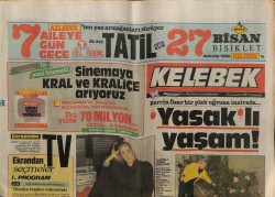 Hürriyet Gazetesi Kelebek Eki 15 Temmuz 1987- Zerrin Özer Bir Plak Uğruna İnzivada GZ63705 - 1