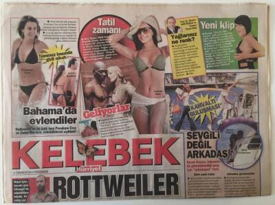 Hürriyet Gazetesi Kelebek Eki 15 Temmuz 2010 - Zerin Özerin Rottweıler Kavgası GZ26940 - 1