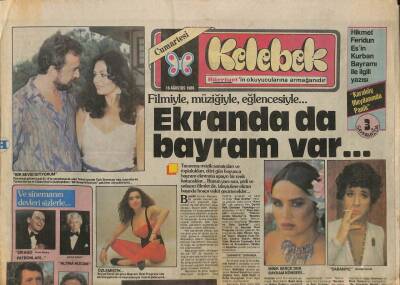Hürriyet Gazetesi Kelebek Eki 16 Ağustos 1986 -Minik Serçe Sezen Aksudan Bayram Konseri-Seyyal Taner Bu Gece Bayram Özel Programında Ekrana Gelecek GZ91962 - 1