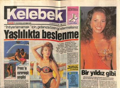Hürriyet Gazetesi Kelebek Eki 16 Ağustos 1991 - Bahar Öztan,İlk Gece Heyecanı GZ75771 - 1