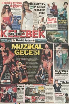 Hürriyet Gazetesi Kelebek Eki 16 Ağustos 2008-Müzikal Gecesi Demet Evgar ,Irmak Ünal ,Hande Yener GZ45419 - 2