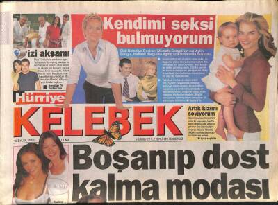 Hürriyet Gazetesi Kelebek Eki 16 Eylül 2005 - Jerry Halla Metro Yasağı GZ84585 - 1
