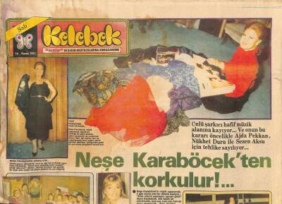 Hürriyet Gazetesi Kelebek Eki 16 Kasım 1982 - Neşe Karaböcekten Korkulur !... GZ115467 - 1