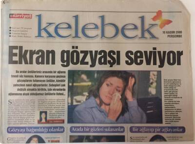 Hürriyet Gazetesi Kelebek Eki 16 Kasım 2000 - Ekran Gözyaşı Seviyor Sibel Can ,İbrahim Tatlıses GZ18813 - 1